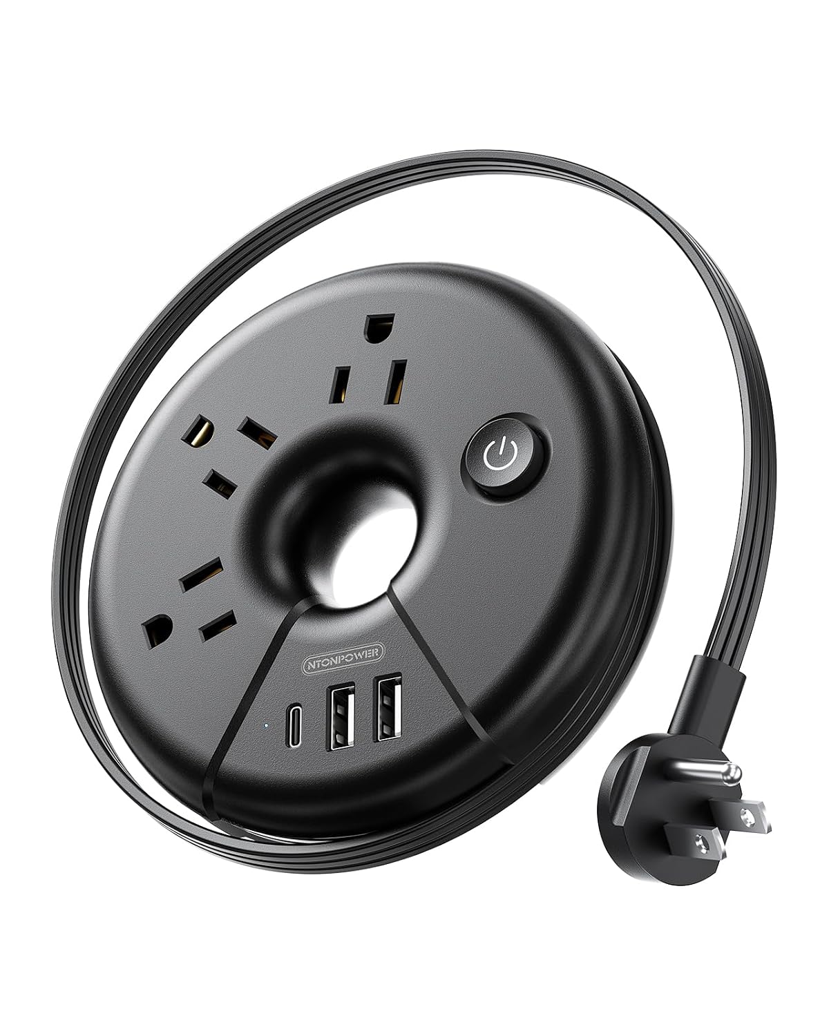 NTONPOWER Travel Power Strip with 3 USB Ports