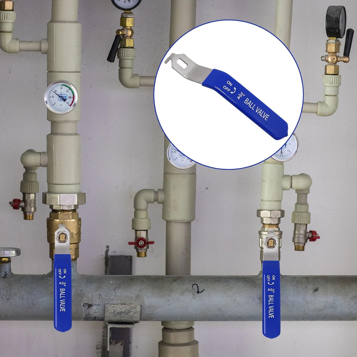 Stainless Steel Ball Valve Handle for 3/4 inch (DN20) Ball Valves