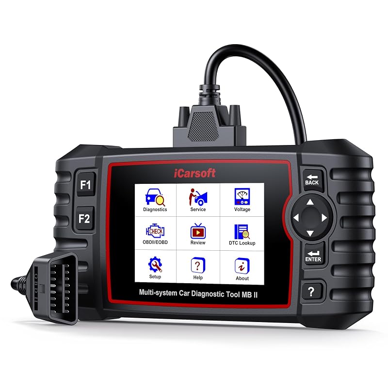 Scanner automotivo iCarsoft MB II para Mercedes-Benz com leitura e limpeza de códigos, reset EPB, SAS e ETC