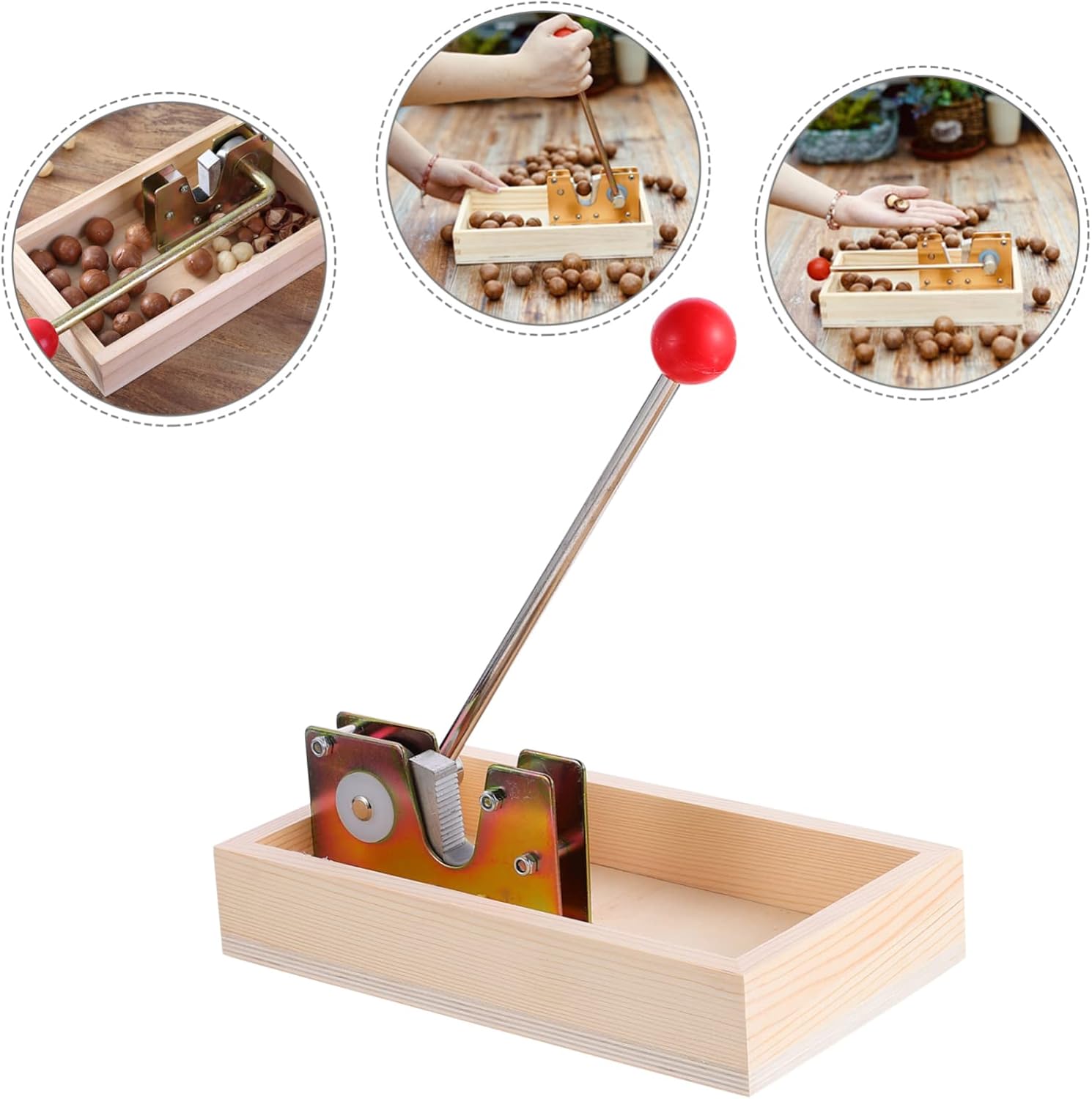 1pc Manual Nut Cracker Tool Multi-function Walnut and Macadamia Opener Ergonomic Nut Tongs Handle Convenient Storage for Design for Easy Cracking
