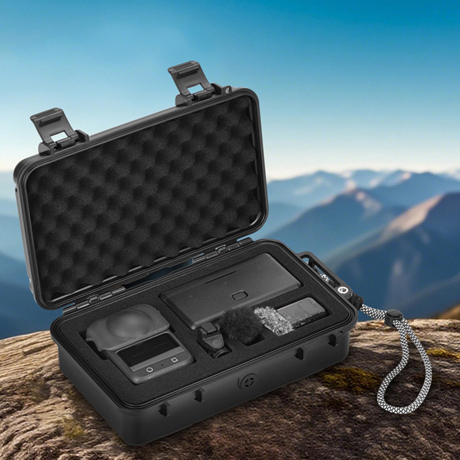 Reise-wasserdichter Hartschalenkoffer, kompatibel mit DJI Osmo 360 Kamera und Zubehör, explosionsgeschützte Box, stoßfeste tragbare Aufbewahrungstasche, Tragetasche mit weichem Innenfutter