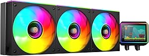 Mars Gaming ML-VISIONII360 Liquid Cooling AIO 600W TDP, IPS Screen 2.8″ 360º, 4th Gen Opti-Chamber Pump with Copper Base a…