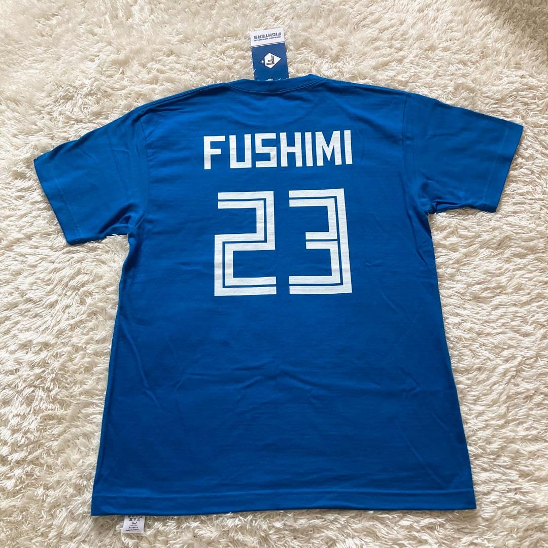 Amazon.co.jp: 北海道ファイターズ 半袖 Tシャツ 青 伏見寅威 M 23