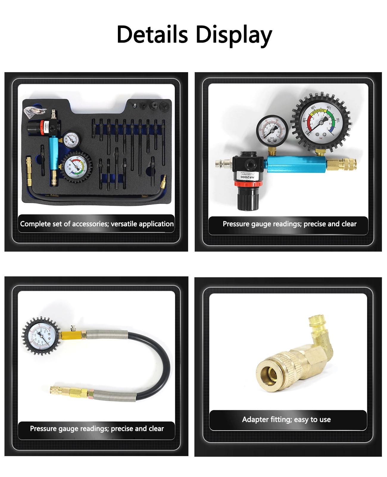 Tester di Compressione Motori Benzina E Diesel, 46PCS Perdita di Pressione | Tester di compressione, Testers Motore per Motori Diesel e Benzina Auto