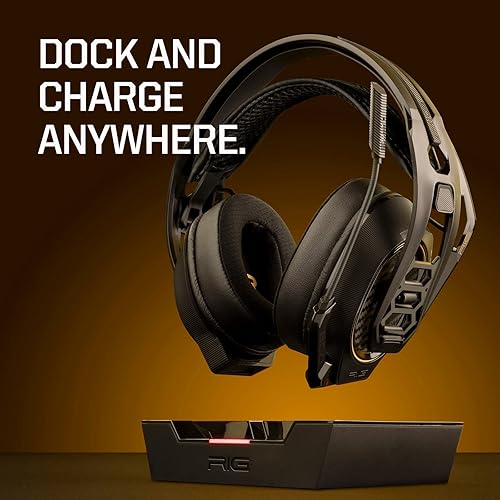Vista 2 de RIG Auriculares inalámbricos 800 PRO HD y estación base multifunción, compatible con PC, Mac, PS5, PS4, con sonido envolvente Dolby Atmos 3D