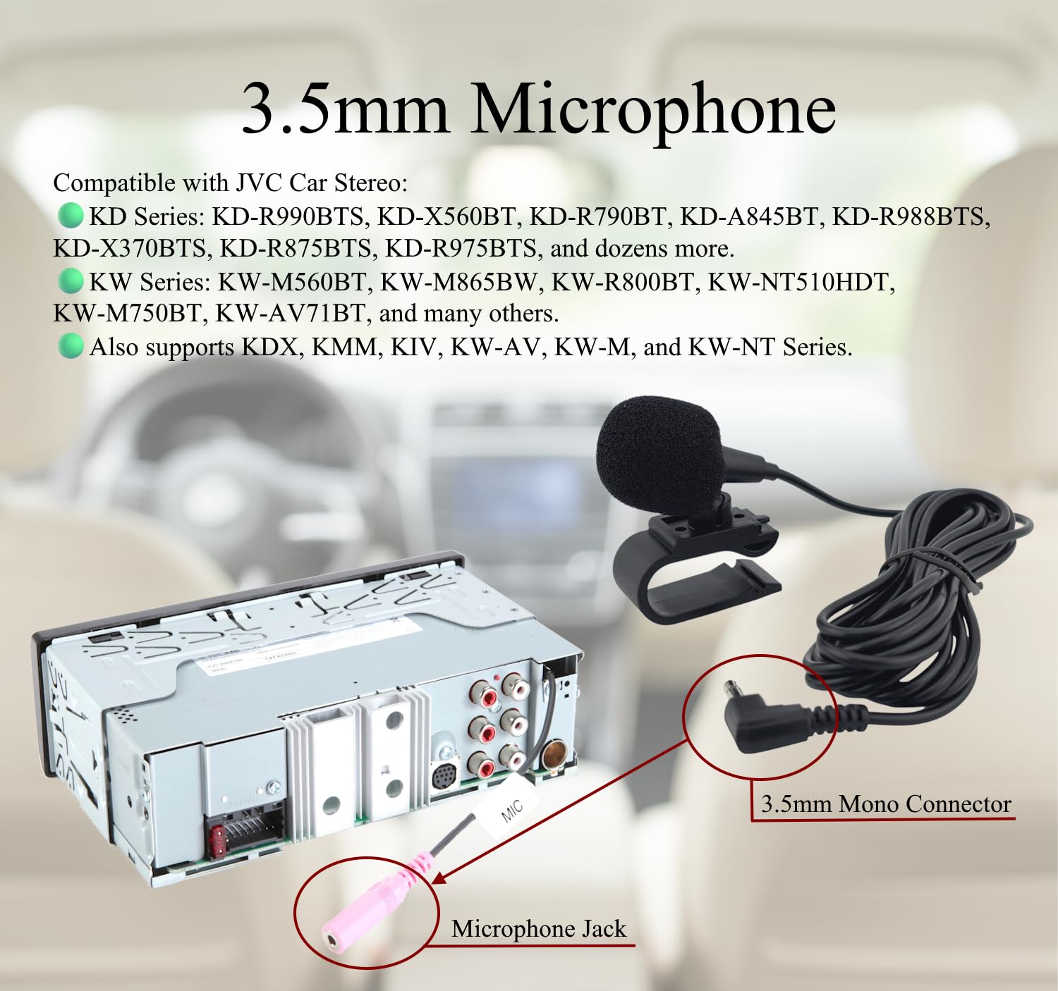 Amazon.com: 3.5mm Hands-Free Microphone Compatible Replacement for Amazon.com: 3.5mm Hands-Free Microphone Compatible Replacement for