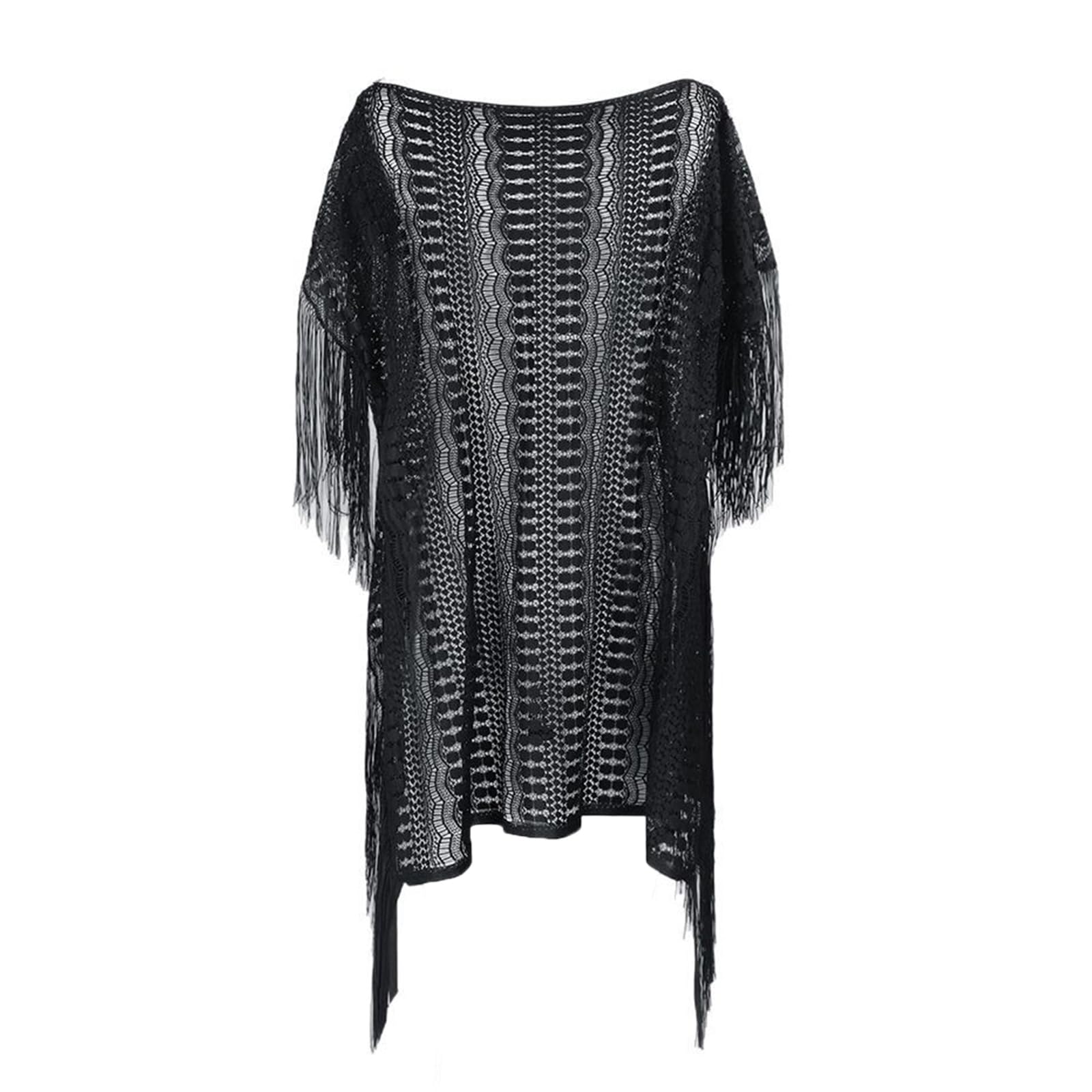 Maxtonser Hollow Out Beach Covers Up for Women Swimsuit Covers Up Crochet Tassels Beach Dress Swimwear Covers Up Vacation Outfits