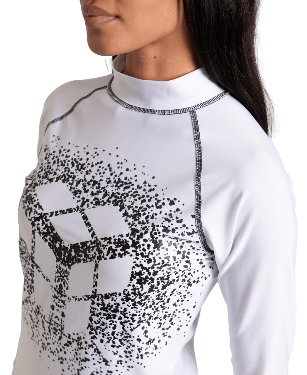 Arena Women's Arena Rash Vest L/S Graphic Top Mujer (Pack de 1)