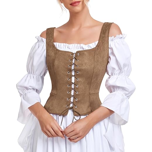 Century Star Corset Tops for Women Pirate Vest Renaissance Costume Medieval Viking Victorian Halloween Costumes Plus Size