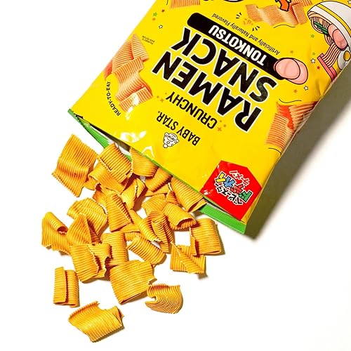 Miniatura 6 de Baby Star Bocadillo de ramen crujiente ancho - Tonkotsu 2.46oz (paquete de 6)