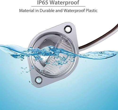 Miniatura 4 de Justech 2 luces LED para matrícula, 3 LED, impermeables, resistentes a los golpes, 12 V y 24 V para camiones, SUV, remolques, caravanas, camiones y