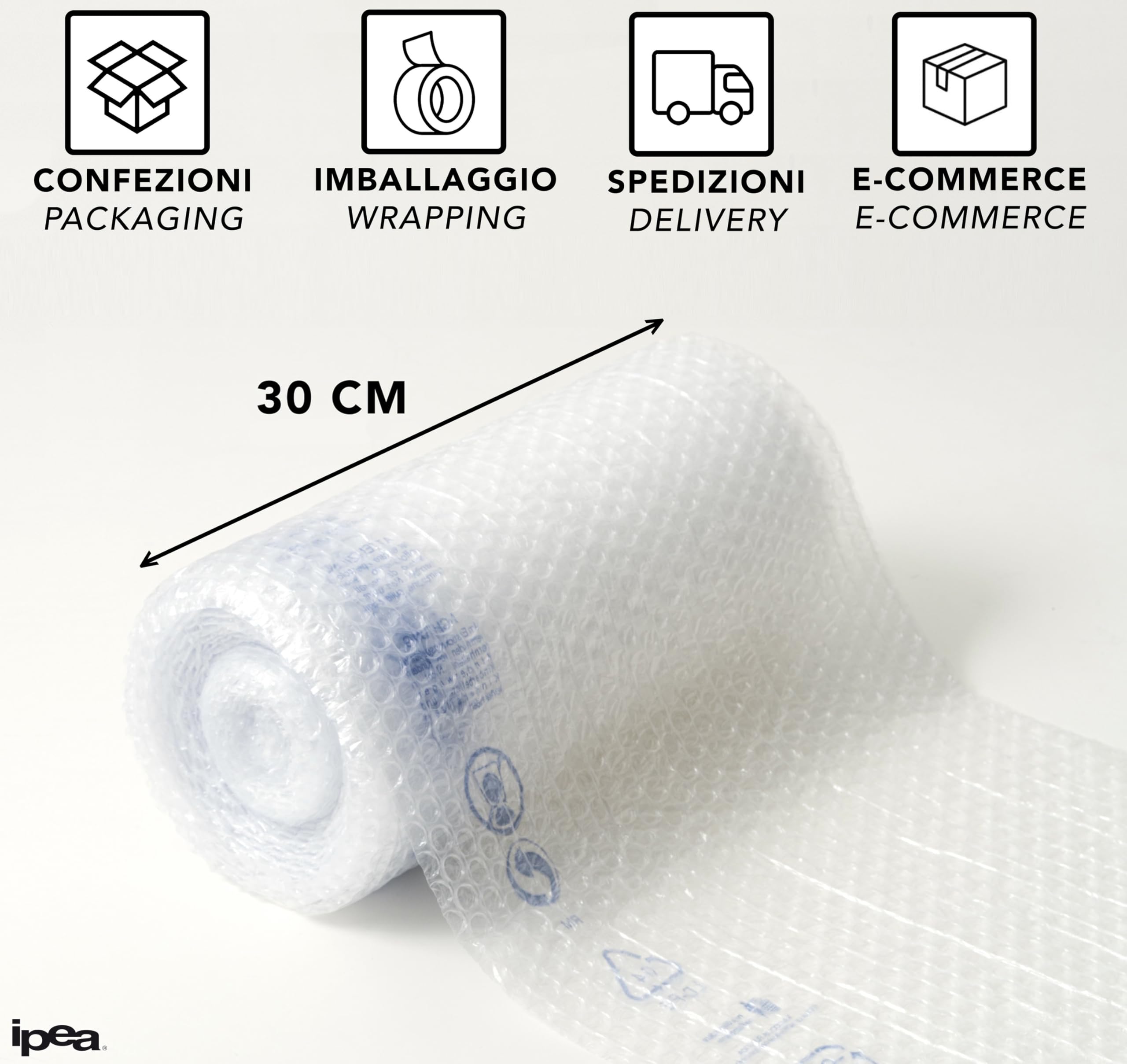 IPEA Pluriball 10 m x 30 cm Rotolo Antistrappo Antiurto Imballaggio
