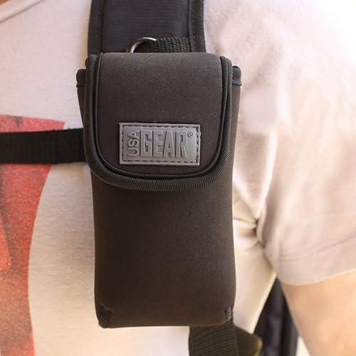 Miniatura 7 de USA GEAR Funda de seguridad para lentes de protección con correa reforzada para cinturón y mosquetón