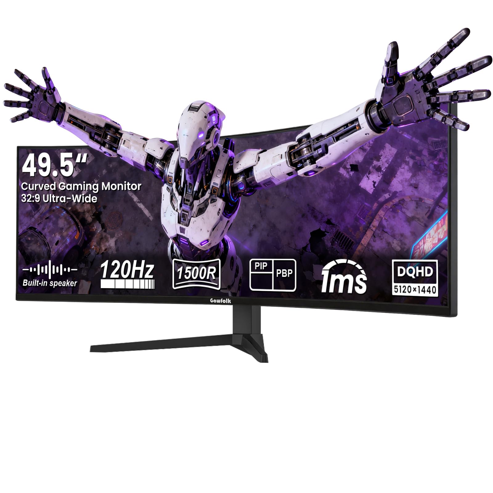 Gawfolk 49 inch Ultrawide Curved Monitor