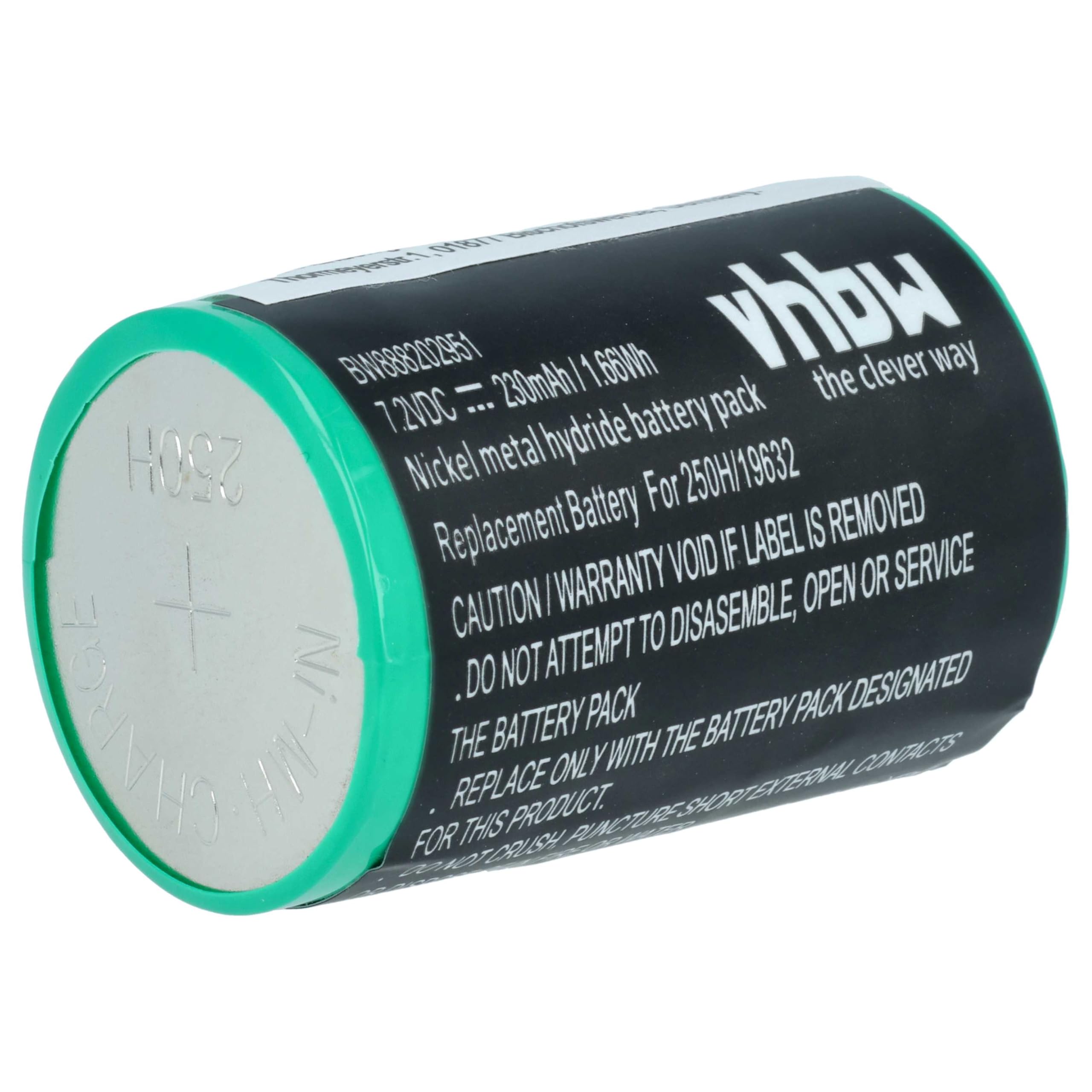 vhbw 5 x akumulator zastępczy Servox 19632 do instrumentów medycznych (230 mAh, 7,2 V, NiMH)