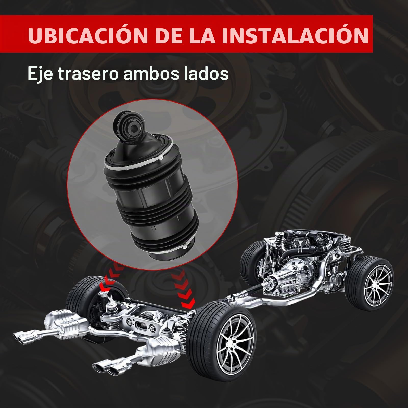 Suspensión neumática con 2 pines trasero izquierdo/derecho OE# 2113200925 A2113200925 Compatible con Clase E S211 W211 E200 E220 E230 E240 E270 E280 E320 E350 E550 00 E4 00 E420 E55 E63