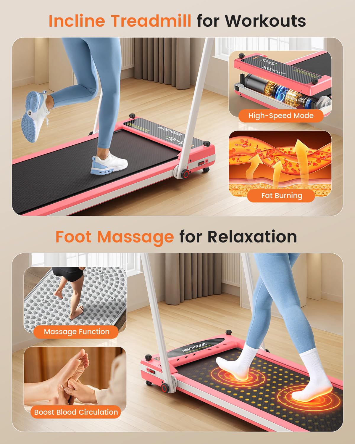 YESOUL Treadmill for Seniors with Long Handrails, Emergency Stop Button product image 22