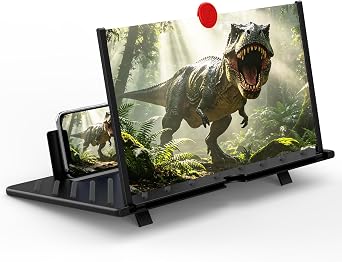 20" Screen Magnifier for Cell Phone, Mobile Phone 3D HD Magnifying Projector Screen Enlarger for Movies, Videos and Gaming, Foldable Phone Stand with Screen Amplifier,Gifts for Mom Dad