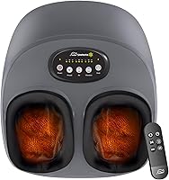 Vista 13 de Snailax Shiatsu - Masajeador de pies con calor, elegible para FSA, amasado, compresión, vibración, máquina de masaje de pies para fascitis plantar