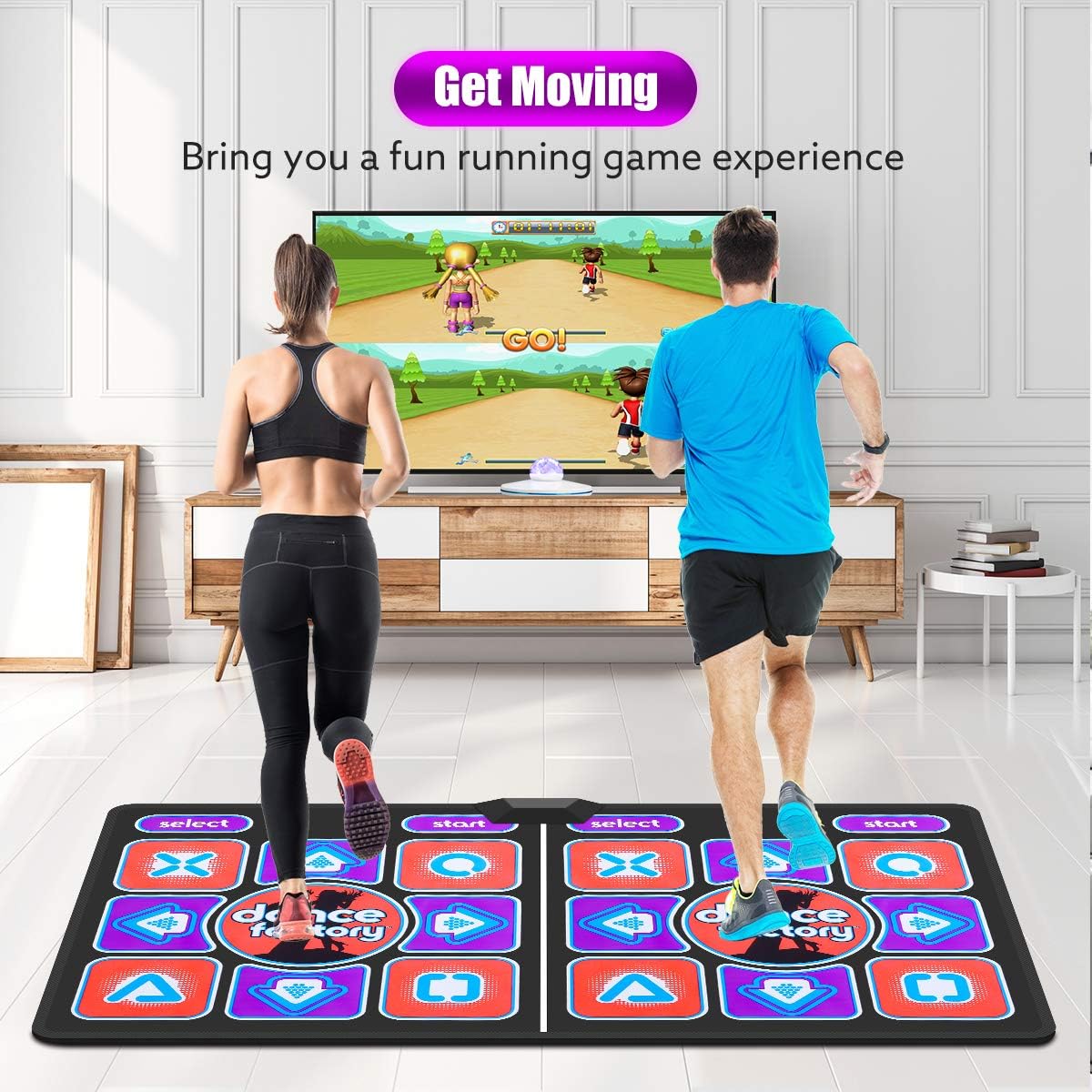 UeeVii Double Dance Mat for Kids Adults,Multi-Function Games &Music for HDMI TVs,Double Classic Wireless Dancer Blanket Pads,Yoga Fitness Double Dancing Step Floor Mat with MV/3D/Cartoon Mode,Non-Slip : Toys & Games