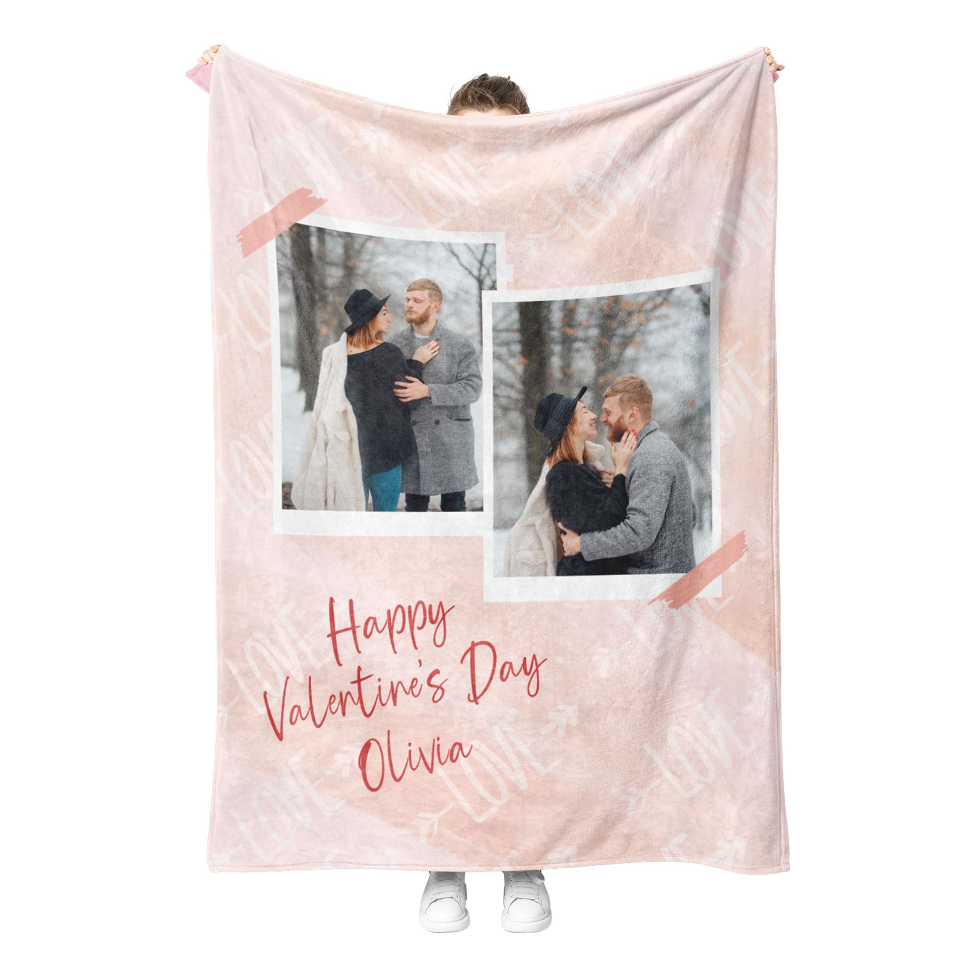 Print Maniacs Photo 5 Personalized Gifts For Couples, Photo And Text Blankets, Creative Gift For Couples, Wedding Gifts For Him And Her, Valentines Day Birthday Gifts, Personalised Wedding Gifts