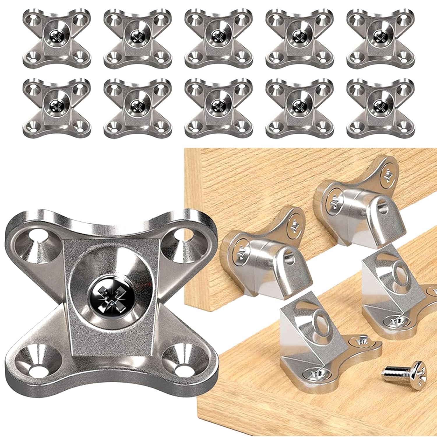 Detachable Corner Brace ,Butterfly Shape Support Connector Bracket for Wood Furniture ,Table Chair , Shelves ,L Shaped Shelf Support ,90-Degree Corner Shelves Mounting Hardware (Pack of -20)-picture-11