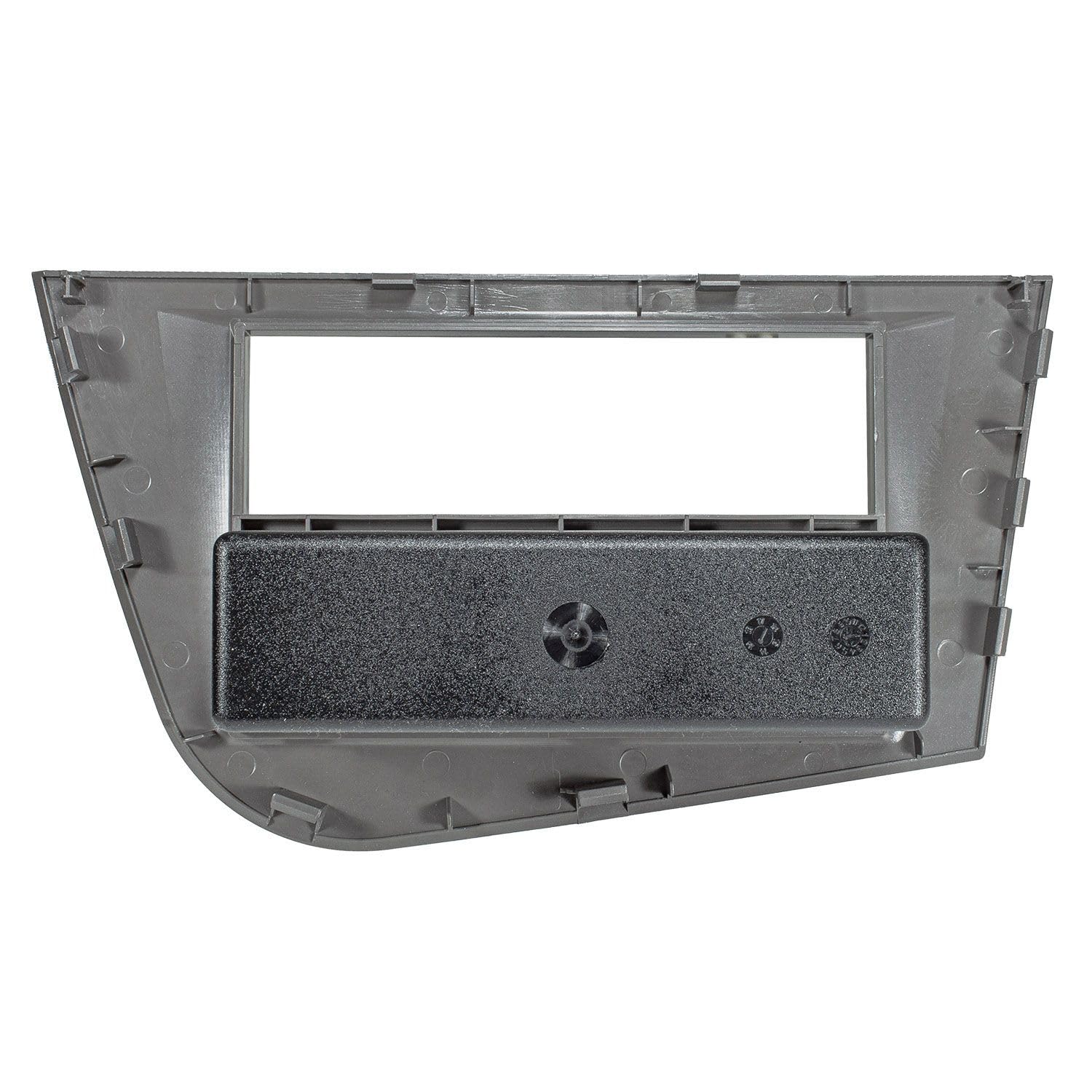 tomzz Audio 2449-012 Radioblende Set kompatibel mit Seat Leon 2 (1P) Bj.2005-2012 graumetallic mit Quadlockadapter ISO Fakra Antennenadapter Phantomeinspeisung DIN