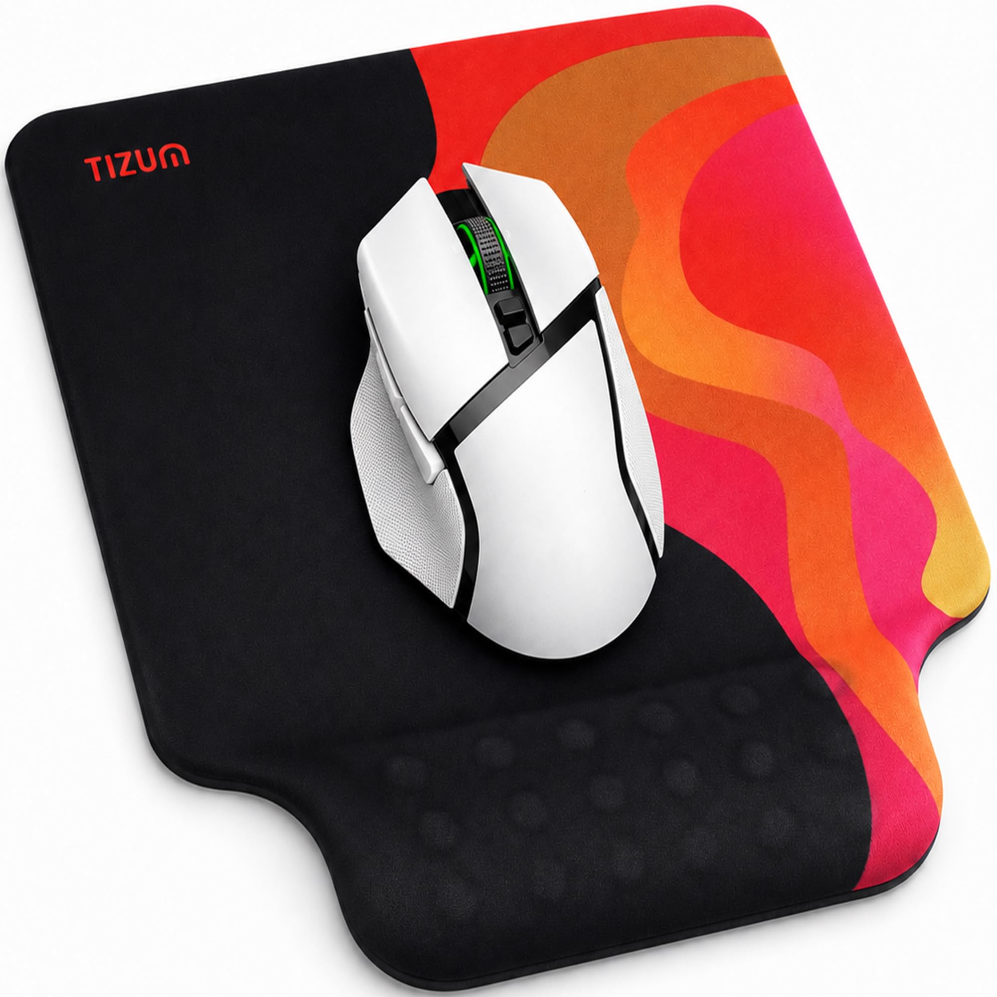 TIZUM Gel Mouse Pad|Memory Foam Cushion Mousepad with Gel Wrist Rest Support & Pain Relief, Ergonomic Design|Non-Slip Rubber Base|Suitable for Gaming, Computer, Laptop, Home & Office (Black)-image-39