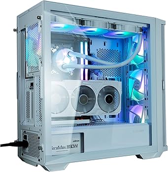 Amazon | ZALMAN Z10 DUO WHITE 120mm ARGBファン4基・GPU縦置き