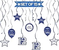 Vista 159 de Juego de decoraciones para fiesta de cumpleaños número 16, serpentinas moradas con soporte de globo de mesa morado, decoraciones de fiesta