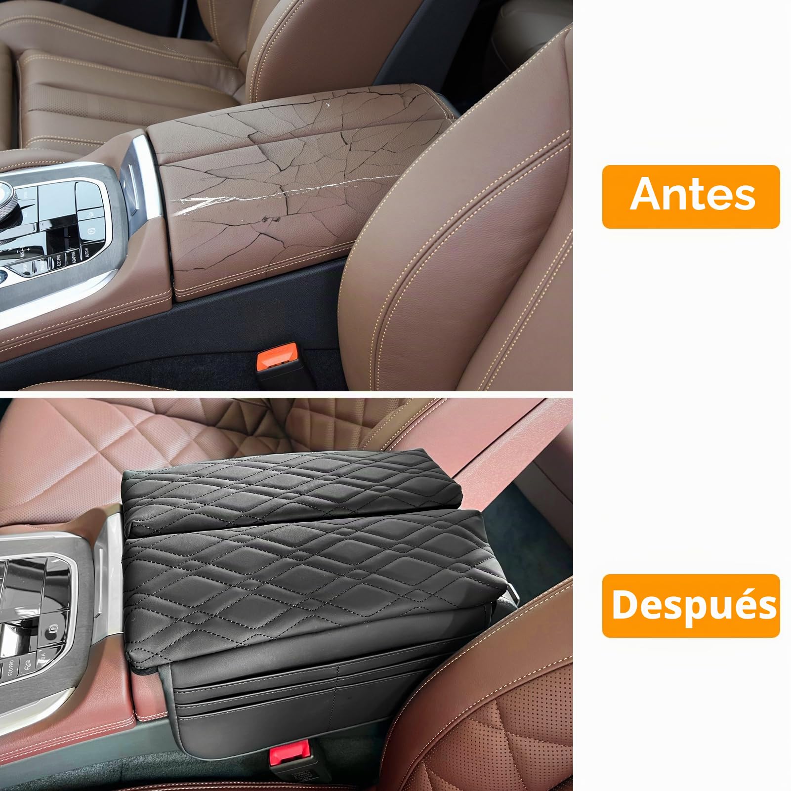 TTCR-II Fundas para Reposabrazos Compatible con BMW X5 G05 X6 G06 X7 G07