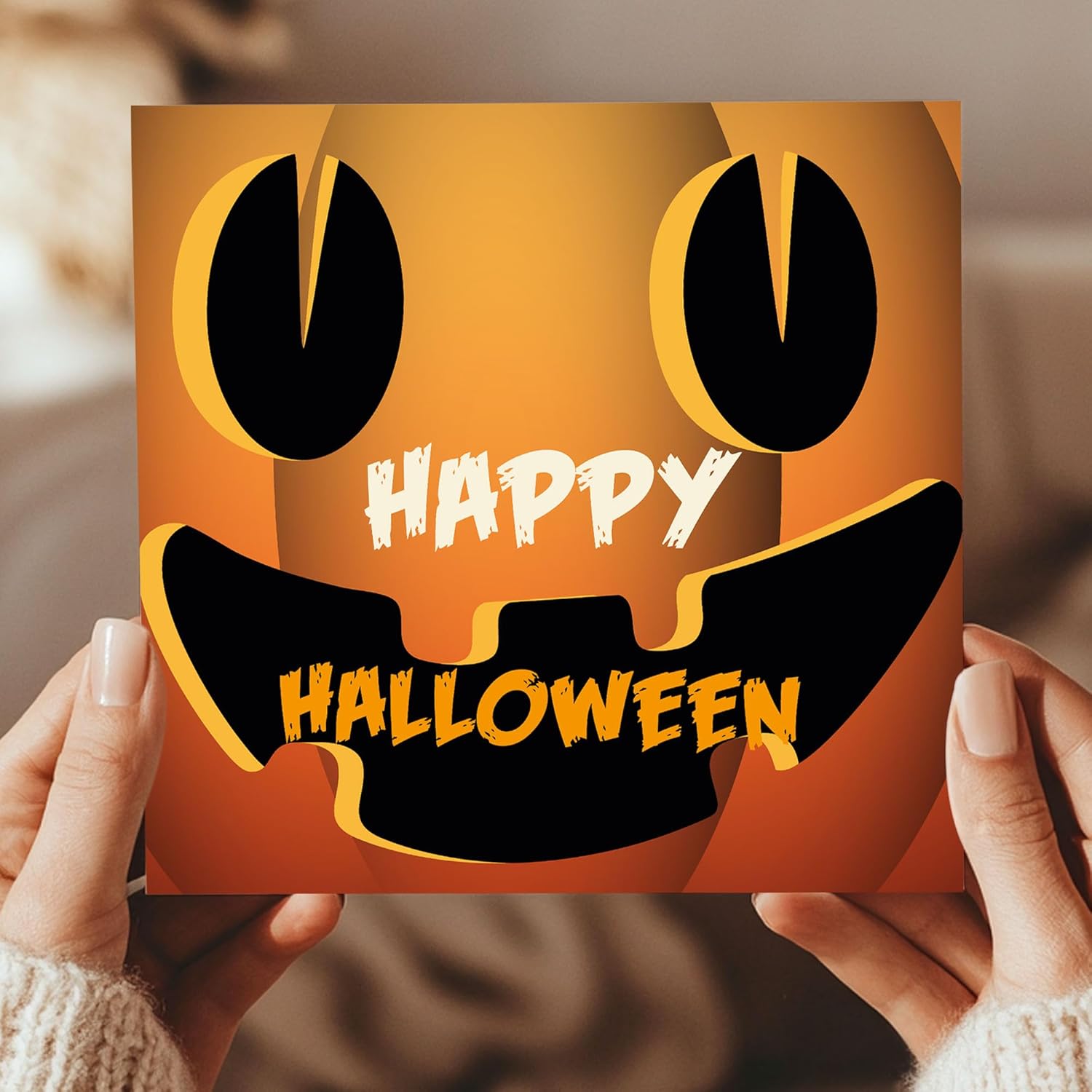 RED OCEAN 6 Pack Halloween Greeting Cards with Kraft Envelopes 145x15mm Halloween Cards For Kids Children Spooky Desings Pumpkins Ghosts