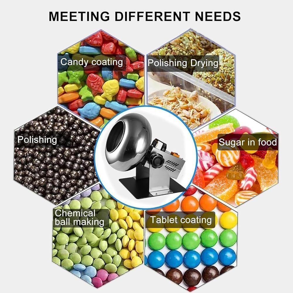Automatic Candy Coating Machine - Tablet, Chocolate, and Sugar Coating Pan for Nuts and Peanuts(Color:220v)