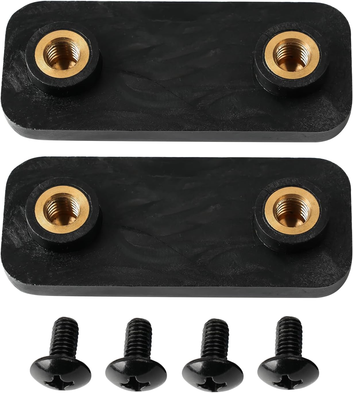 Fit Truck Cap Leer XL/XR/XQ 2- Rear Door Nylon Mounting Plates #64658 w/Screws