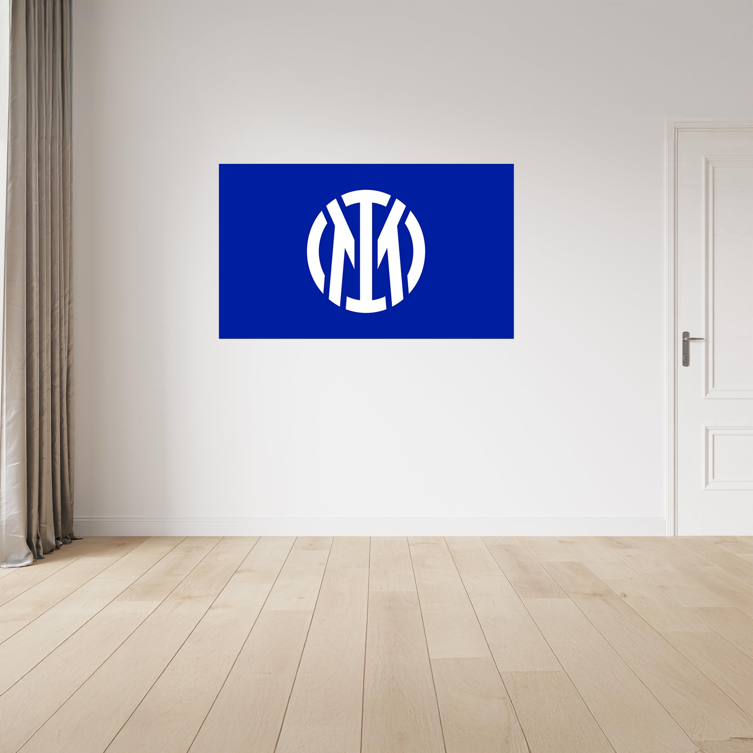 Licensed Décor FC Internazionale Milano Vinyl Wall Stickers - Small (65cm (w) x 40cm (h) - Crest on Blue