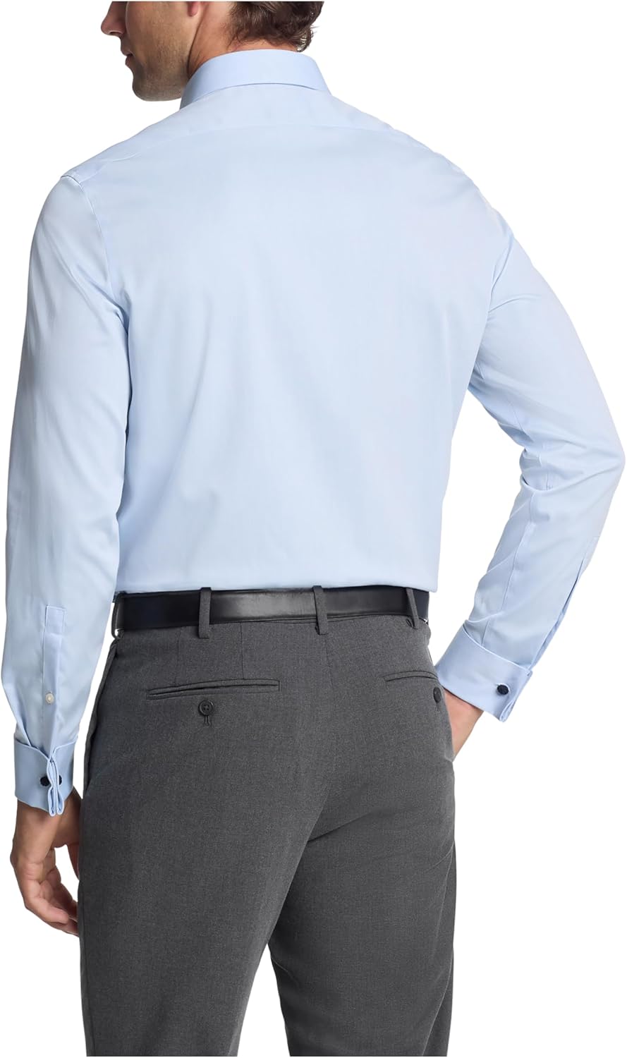 Calvin Klein Men's Slim Fit Non Iron Solid French Cuff Dress Shirt - Amazon Exclusive - Image 2