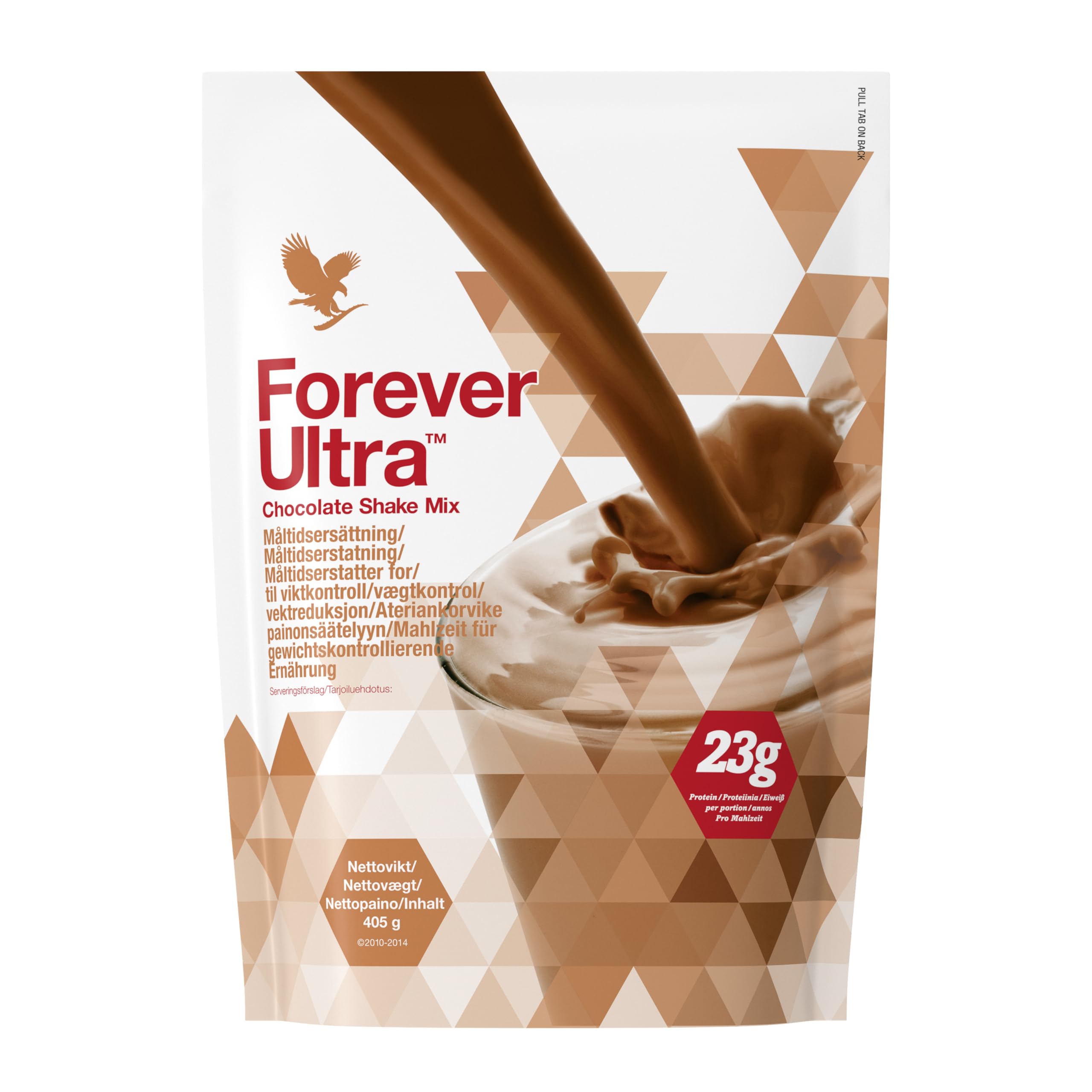 Forever Ultra Chocolate Protein Shake, 21g Soja Eiweiß, sättigender Mahlzeitersatz, Pulver ohne Konservierungsstoffe, glutenfrei (16 Portionen, 405 g)