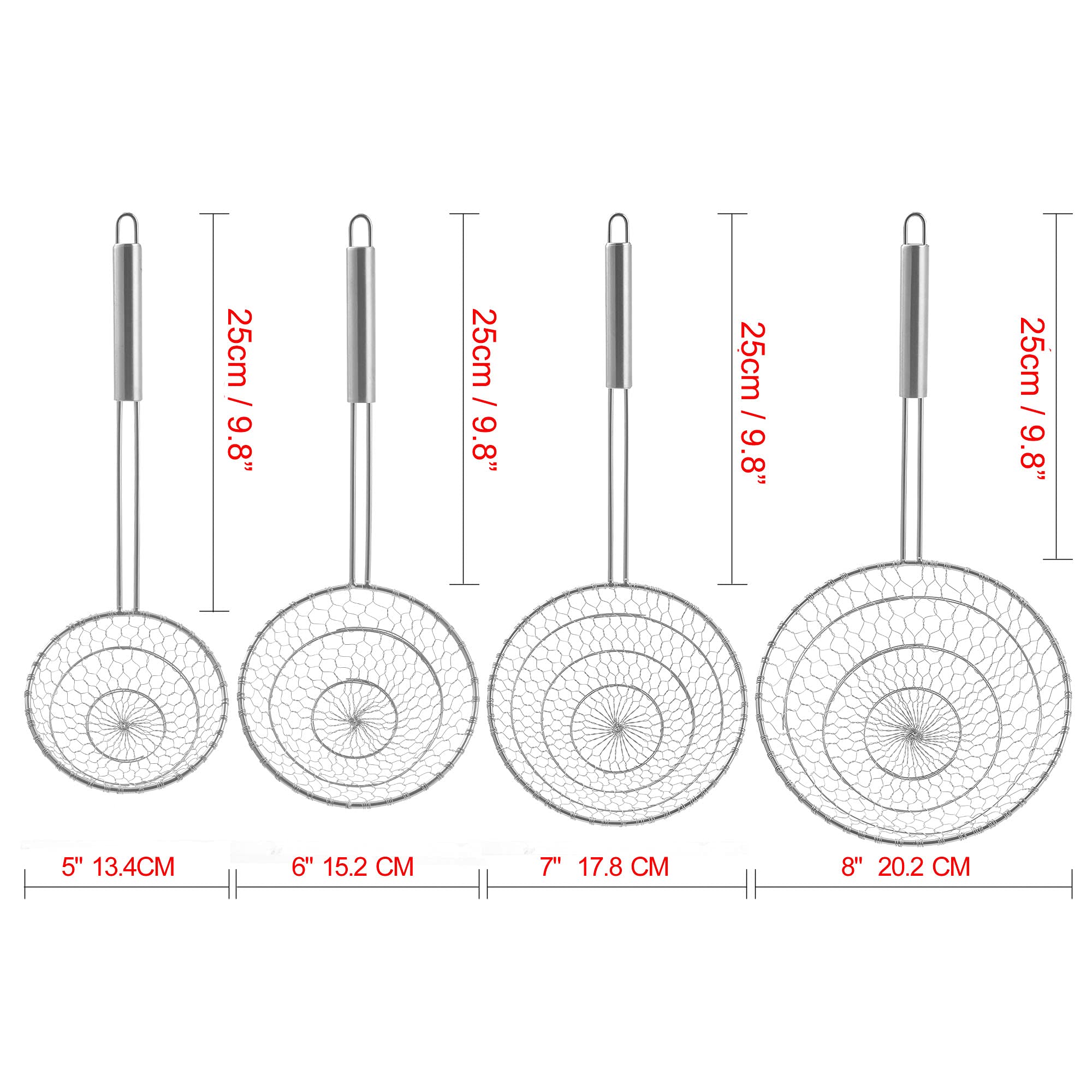Amazon | Letschef ナイロン製スパチュラお玉セット SS food strainer
