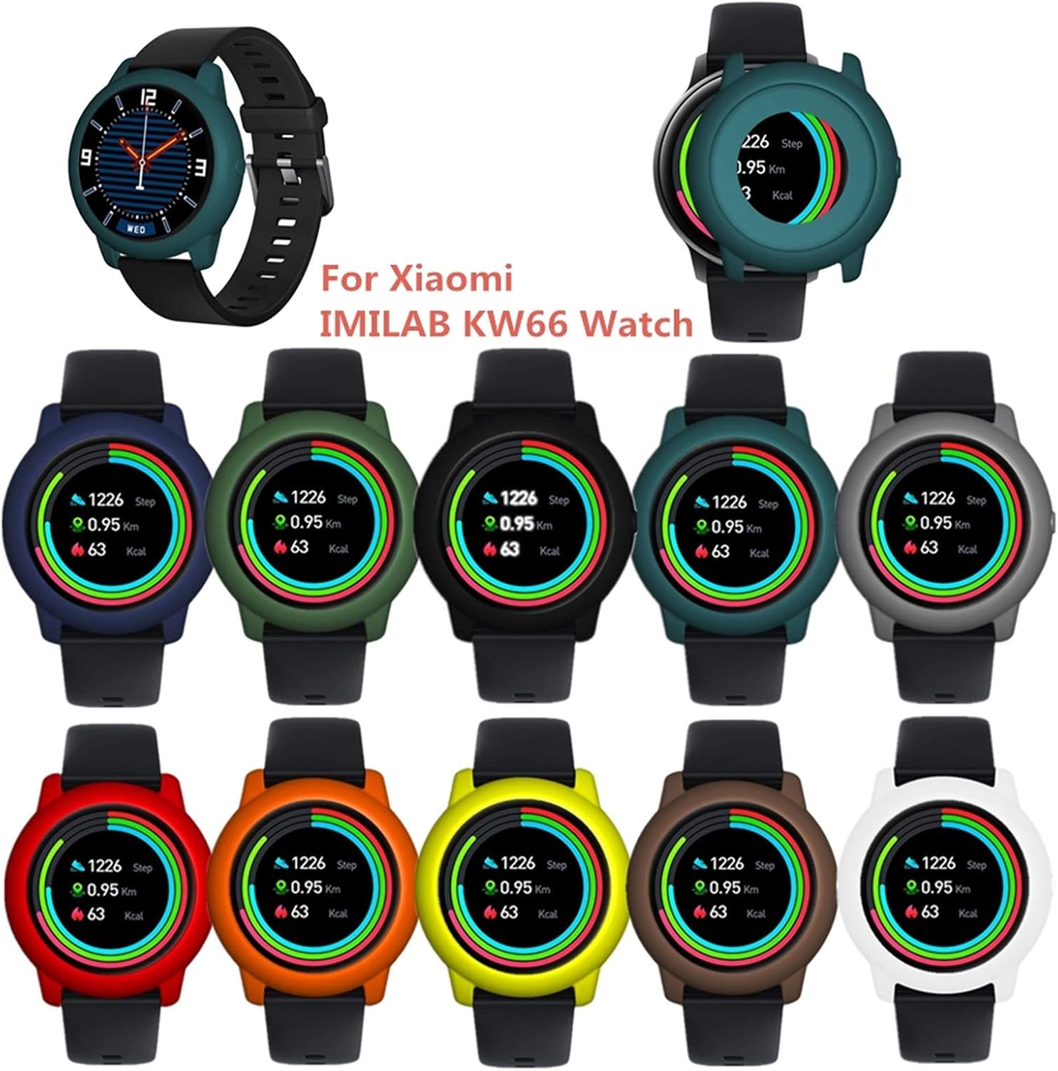 Amazon.com: Bandas de reloj de silicona con hebilla compatibles con Xiaomi IMILAB  KW66 Smart Watch 22MM Correa de repuesto flexible Accesorios deportivos  Correas - a prueba de explosiones Cuadrado Fractura Todo Incluido (