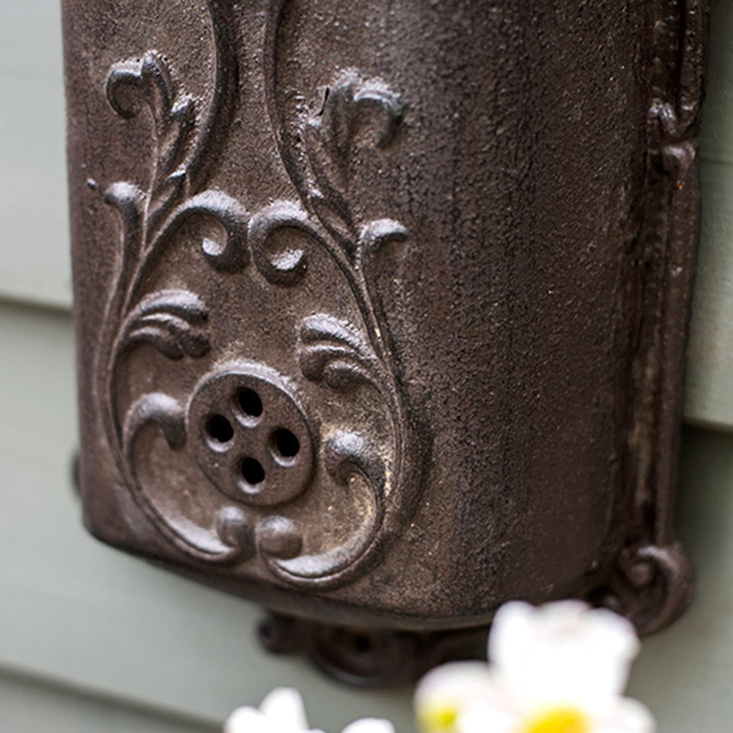 Suggestion Box Letter Box Complaint Box Wall-Mount Mailbox, Large Capacity Mail Box, Cast Iron Rust-Proof Metal Post Box, Mailboxes for Outside, Garden Waterproof Decor Postbox Letter Box ( Size : 20x