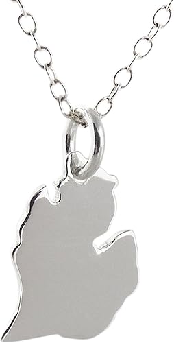 Miniatura 1 de FashionJunkie4Life Collar de plata de ley con dije de Michigan State 180 in