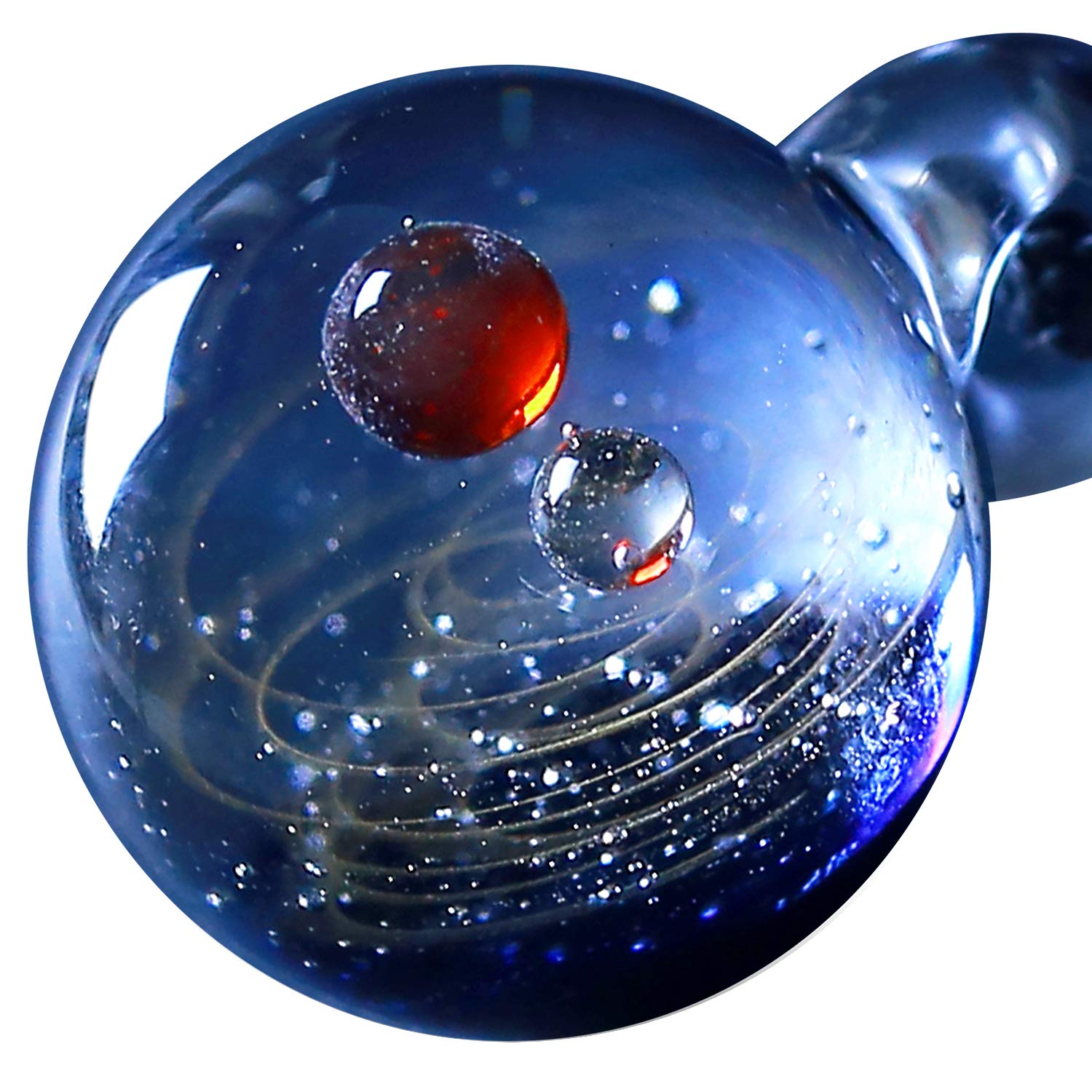 Original Galaxy Pendant Necklace, Universe Glass, Space Cosmos Design,Birthday Art Japan Handmade Craftsman