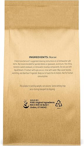 Miniatura 10 de Pure Original Ingredients Polvo de bórax (1 galón) Limpiador multiusos y potenciador de lavandería, desodorante y removedor de manchas