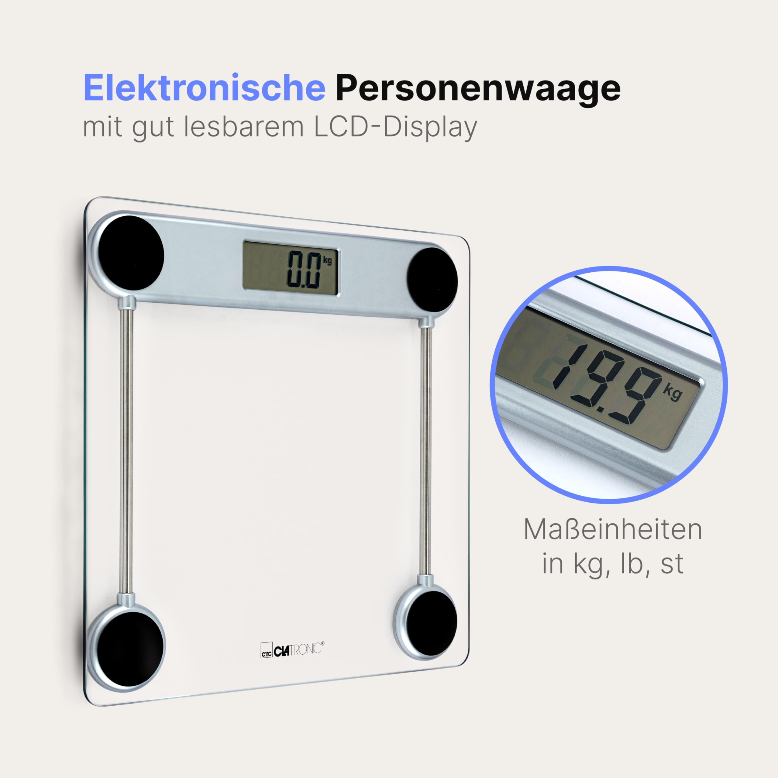 Elektroniczna waga łazienkowa Clatronic PW 3368