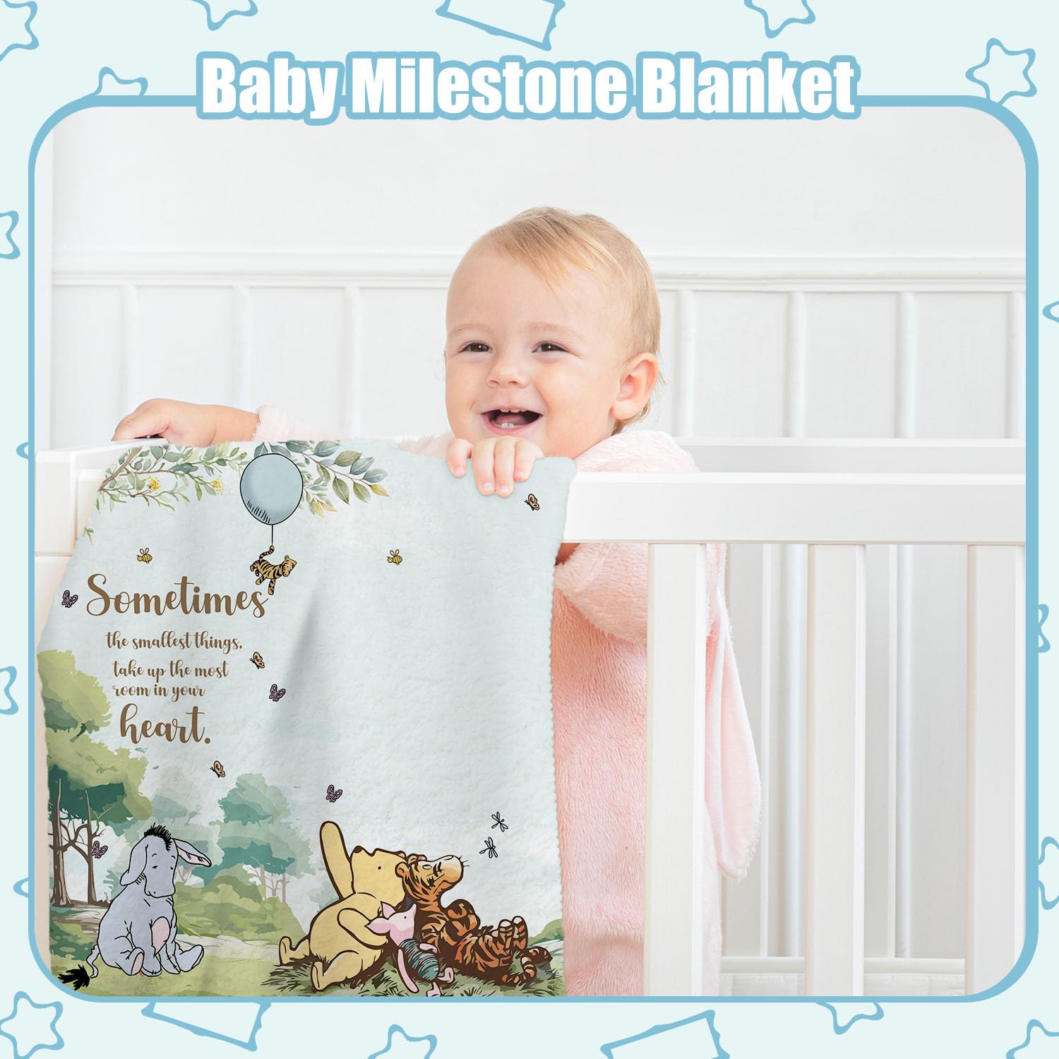 Pooh Milestone Winnie The Pooh Baby Month Blanket Disney's Winnie