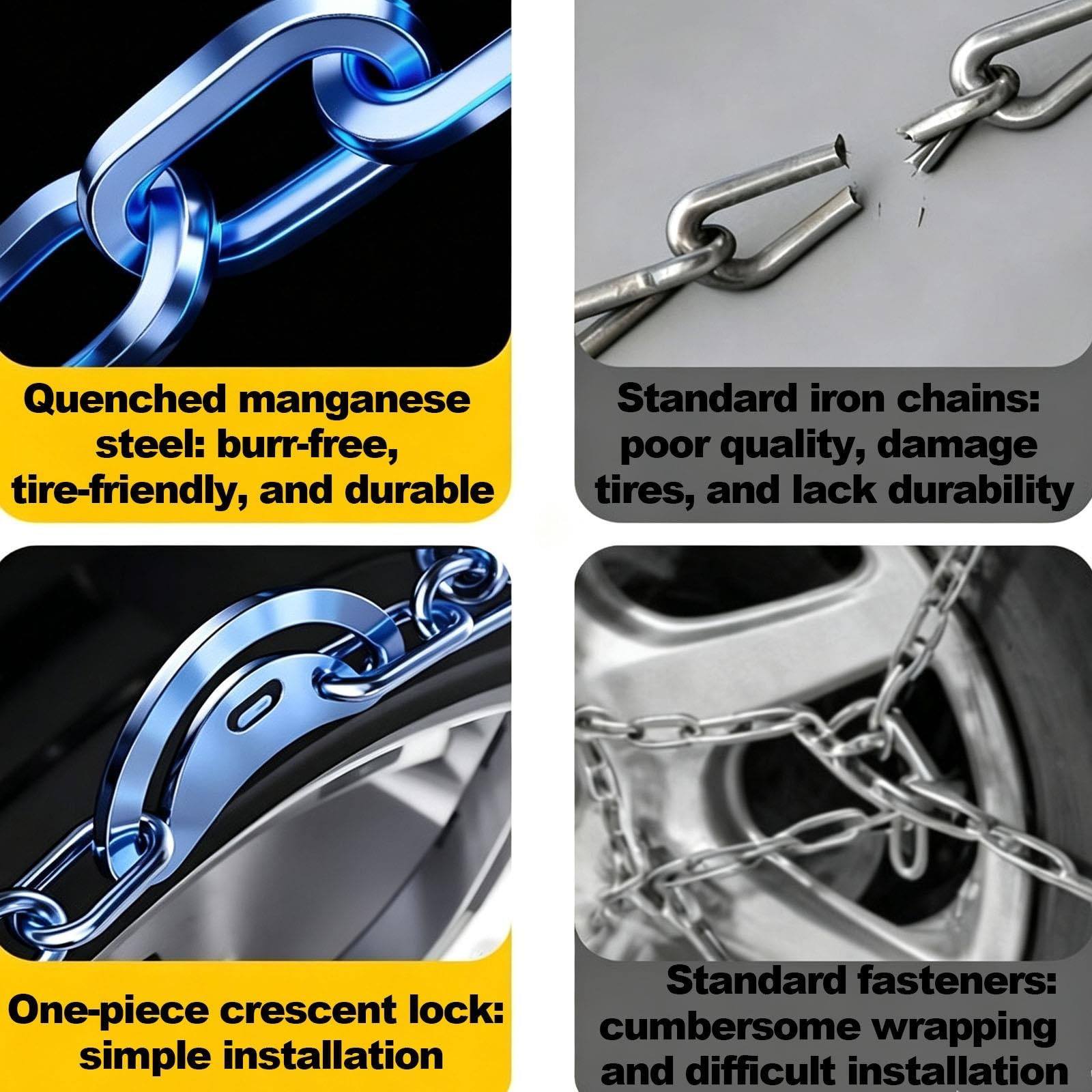 Cadenas Nieve Coche, Cadenas Para Nieve, Snow Tire Chains