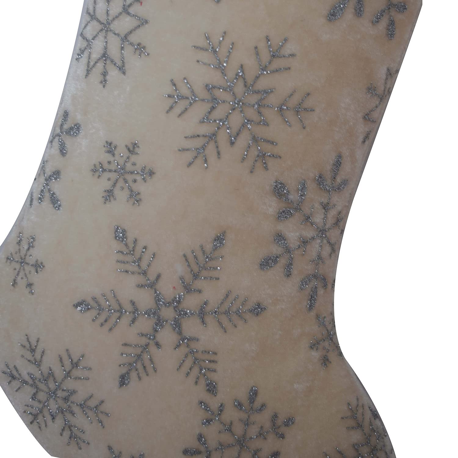 DUO ER 5 stücke Khaki samt gedruckt Silberne Schneeflocke fest Farbe weihnachtssocken weihnachtsstrümpfe Geschenktüte