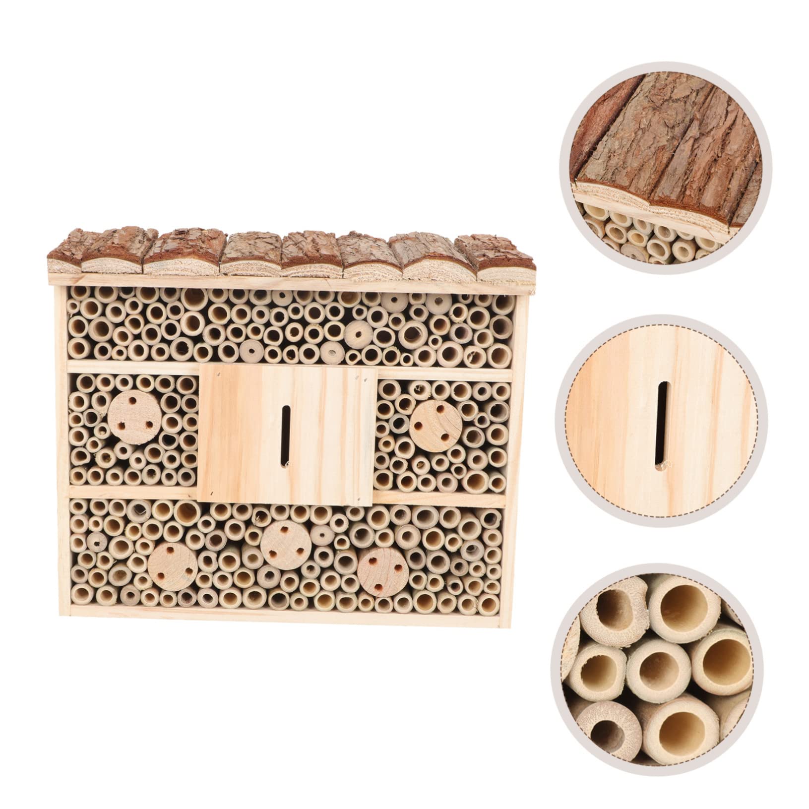 Kreatives Insektenhaus Home Decor wohnungseinrichtung gartenzubehör Outdoor Decoration insektenhäuser Bestäuberhaus Maurerhaus Briefbienen Gartenhaus Außenhütte Hotel Holz