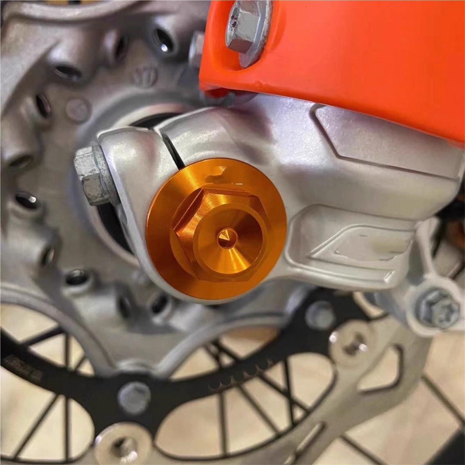 Accesorios modificados for Motocicleta, Cubiertas de Tuercas Eje Delantero y Trasero Aluminio CNC, compatibles con EXC EXCF XCW