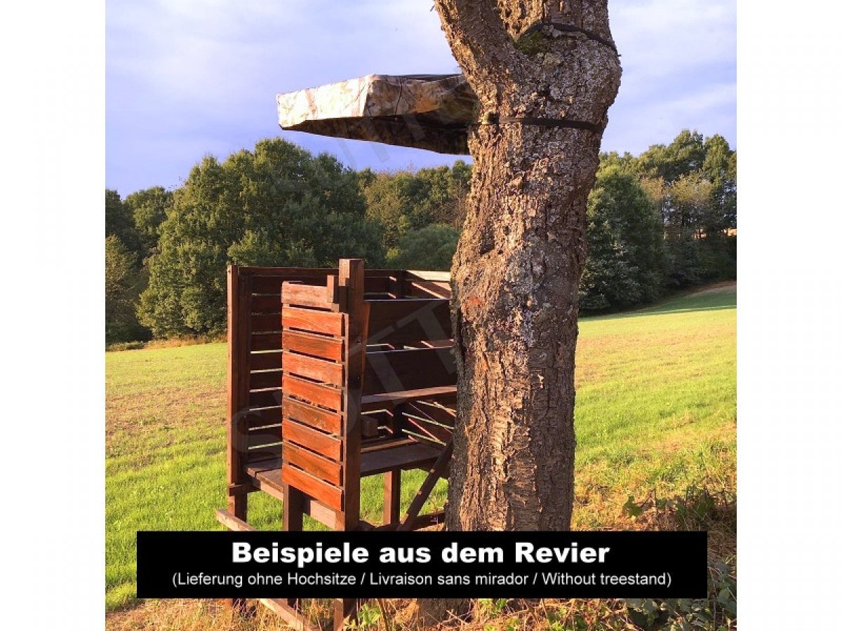 SUTTER Praktisches universelles Hochsitzdach/Einfach am Baum befestigen/Für Hochsitze, Ansitze, Baumleitern und mehr
